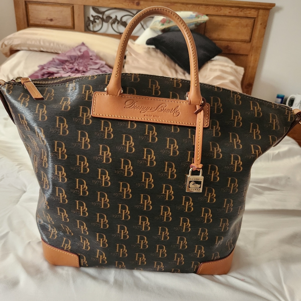 Dooney & Bourke vintage rare 1975 dome satchel florentine vacchetta leather bag